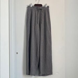 Zara grey relaxed wide-leg drawstring pants